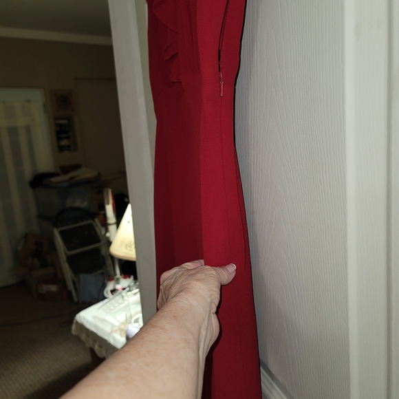 Talbots Red Ruffle Maxi Dress - Picture 6 of 7